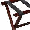 Homeroots HomeRoots 383075 Hotel Cherry Mahogany Folding Luggage Rack with Black Straps 383075